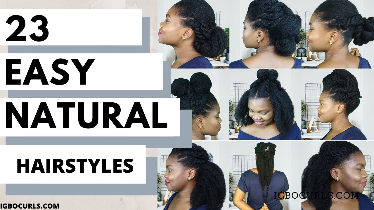 DIY 23 Natural Hairstyles for Black Women on Type 4 Natural Afro Hair for Short Medium Long Hair Igbocurls